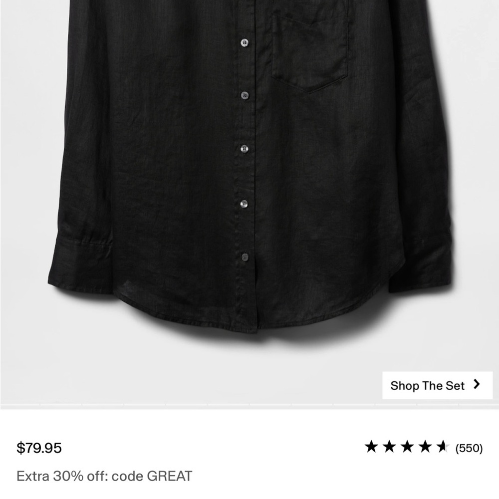 GAP Linen Boyfriend Shirt